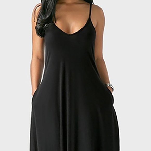 Black Cocoon Maxi Dress - Picture 2 of 4